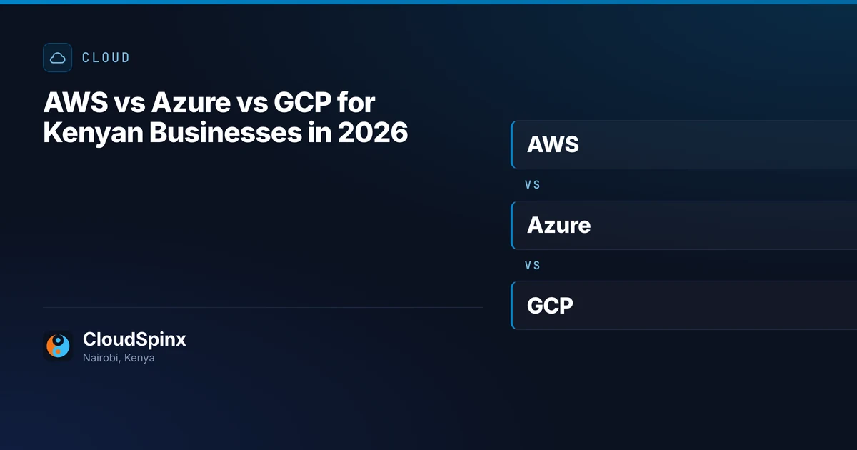 AWS vs Azure vs GCP for Kenyan Businesses in 2026