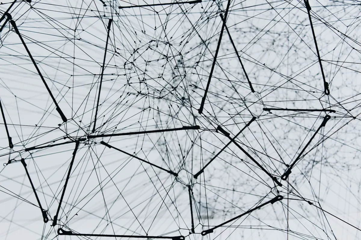 Abstract mesh of connected nodes, standing in for tenant network isolation