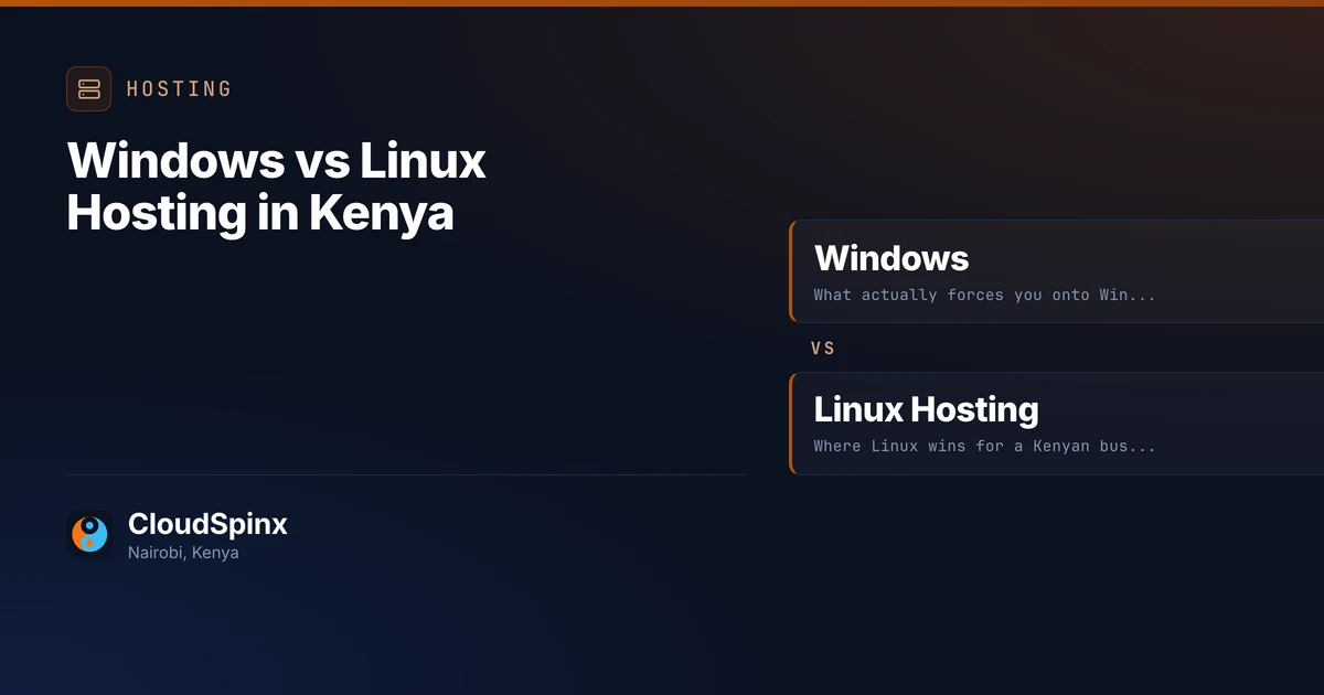 Windows vs Linux Hosting in Kenya